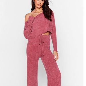 Nasty gal pink lounge set size large